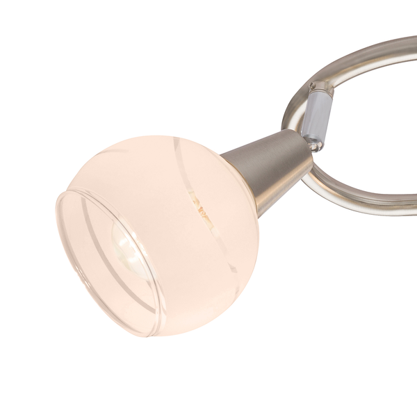 LED-Deckenleuchte Elliott - Milchglas / Eisen - 3-flammig
