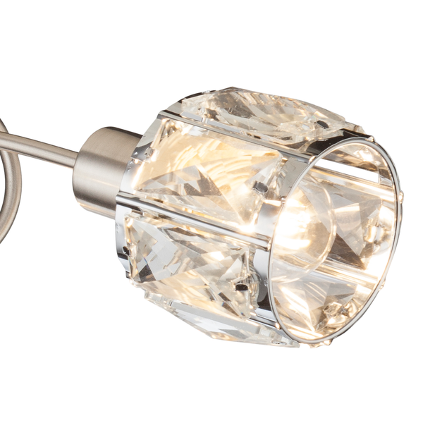 Deckenleuchte Kris I - Kristallglas / Eisen - 3-flammig