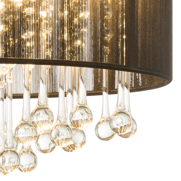 LED-Deckenleuchte Bagana - Seide / Eisen - 8-flammig