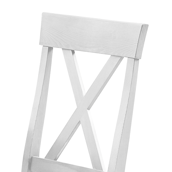 Esszimmerstuhl Bergen (2er Set) - Kiefer massiv - Kiefer Weiß / Kiefer Bernstein