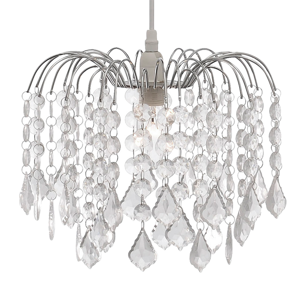 Kronleuchter Jelly - Metall / Kristallglas - 1-flammig