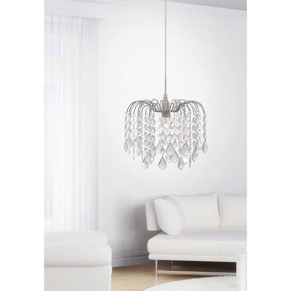 Kronleuchter Jelly - Metall / Kristallglas - 1-flammig