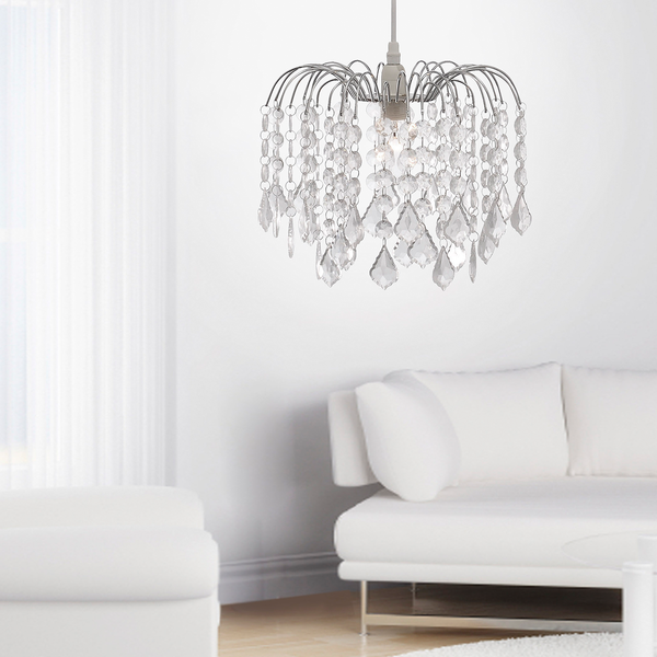 Kronleuchter Jelly - Metall / Kristallglas - 1-flammig