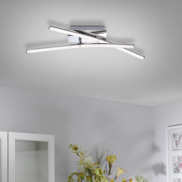 LED-Deckenleuchte Simon I - Metall / Kunststoff - 2-flammig