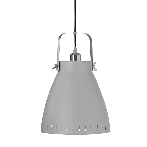 Pendelleuchte Eva - Metall - 1-flammig - Grau