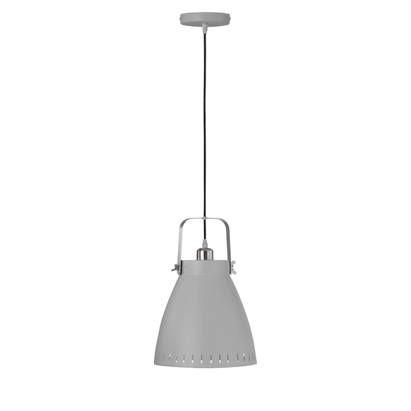 Pendelleuchte Eva - Metall - 1-flammig - Grau