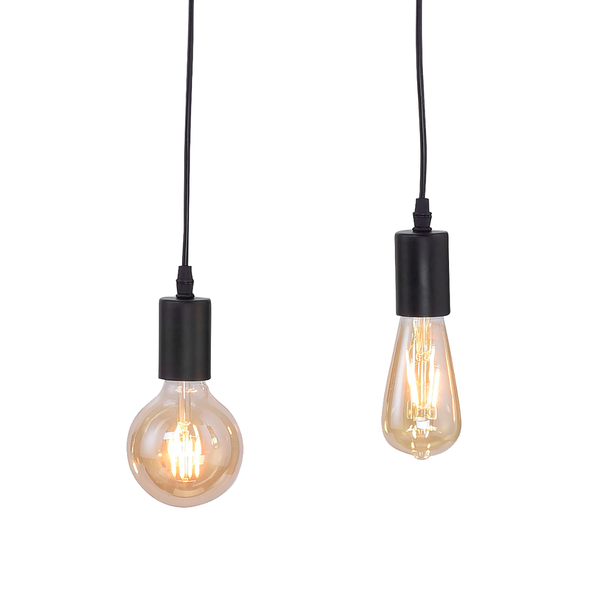 Pendelleuchte Damian - Metall / Holz - 5-flammig