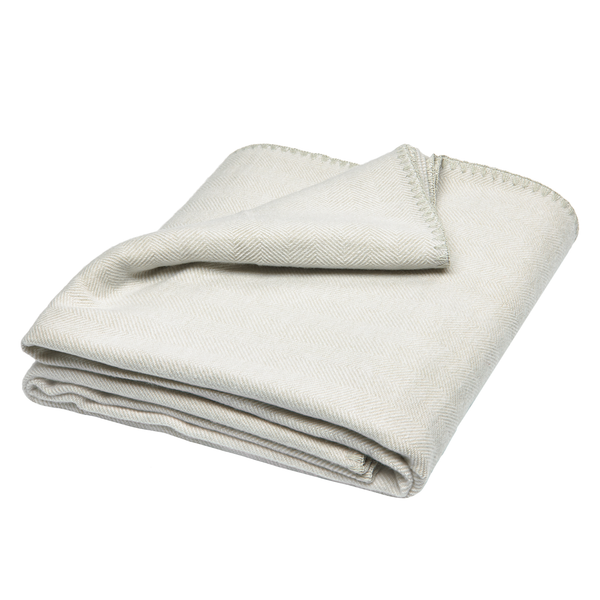 Plaid Winter Herringbone - Webstoff - Altweiß