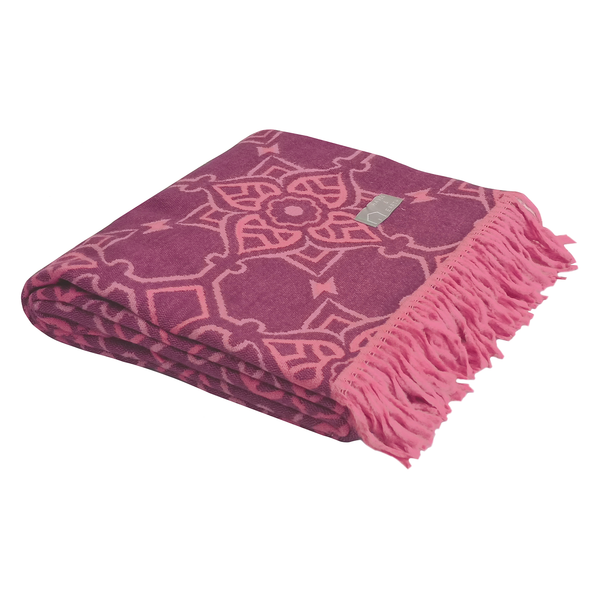 Plaid Bella Vita Casablanca - Webstoff - Koralle