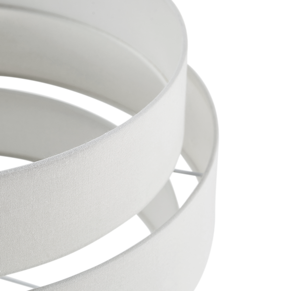Deckenleuchte Ella - Leinen / Eisen - 1-flammig - Beige