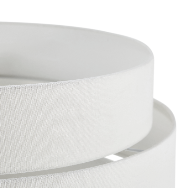 Deckenleuchte Ella - Leinen / Eisen - 1-flammig - Beige