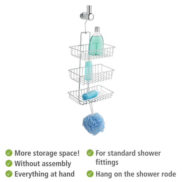 Duschcaddy Nivala - Silber - Stahl - 22 x 50 x 14 cm