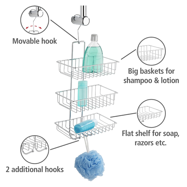 Duschcaddy Nivala - Silber - Stahl - 22 x 50 x 14 cm