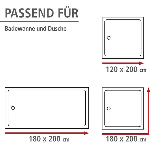 Anti-Schimmel Duschvorhang Pococi - Webstoff - Beige
