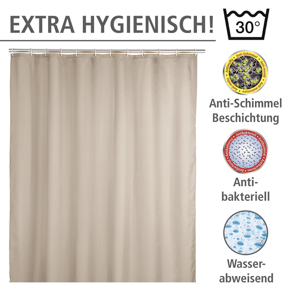 Anti-Schimmel Duschvorhang Pococi - Webstoff - Beige