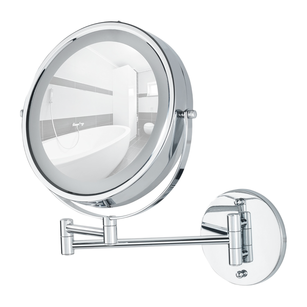 Power-Loc beleuchteter Spiegel Lumi - Silber - Stahl - Spiegelglas - 26 x 32 x 13 cm