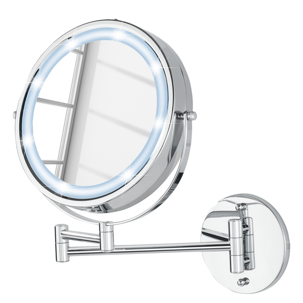 Power-Loc beleuchteter Spiegel Lumi - Silber - Stahl - Spiegelglas - 26 x 32 x 13 cm