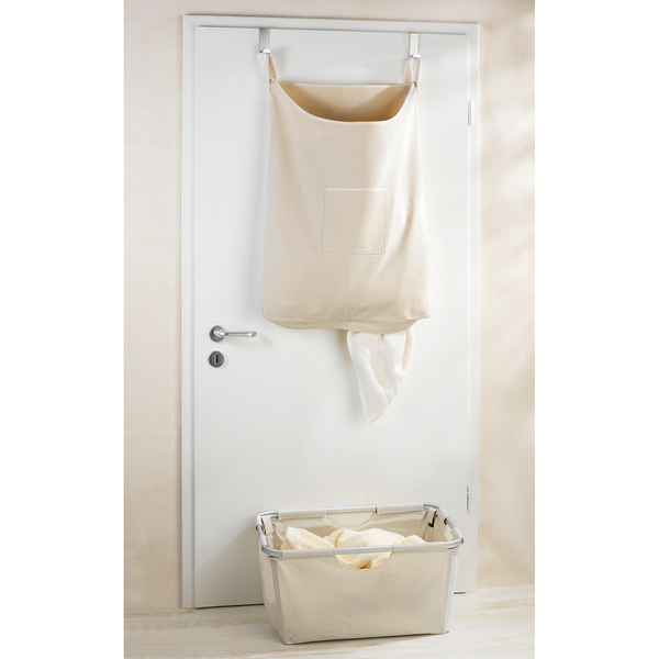 Wäschesammler Canguro - Edelstahl - Beige