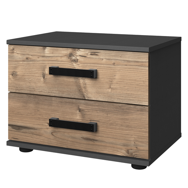 Nachtkommode Stockholm - Braun - Holzwerkstoff - 52 x 40 x 38 cm