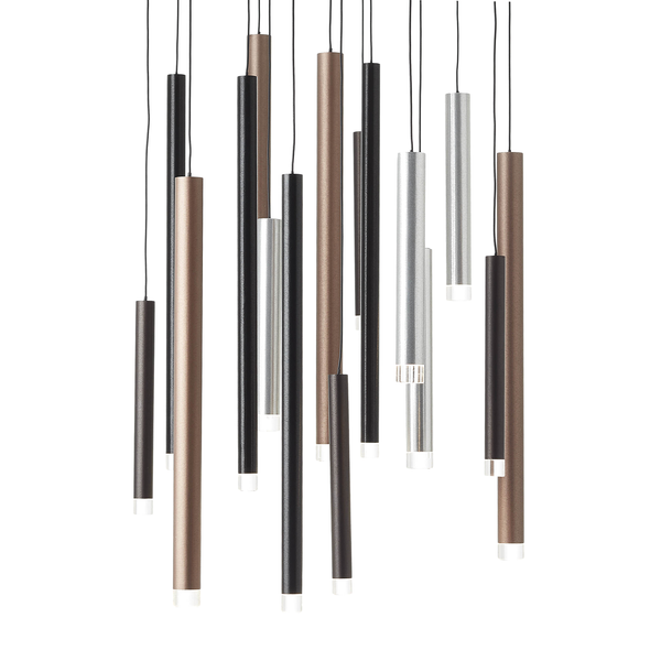 LED-Pendelleuchte Cembalo I - Acrylglas / Stahl - Flammenanzahl: 16