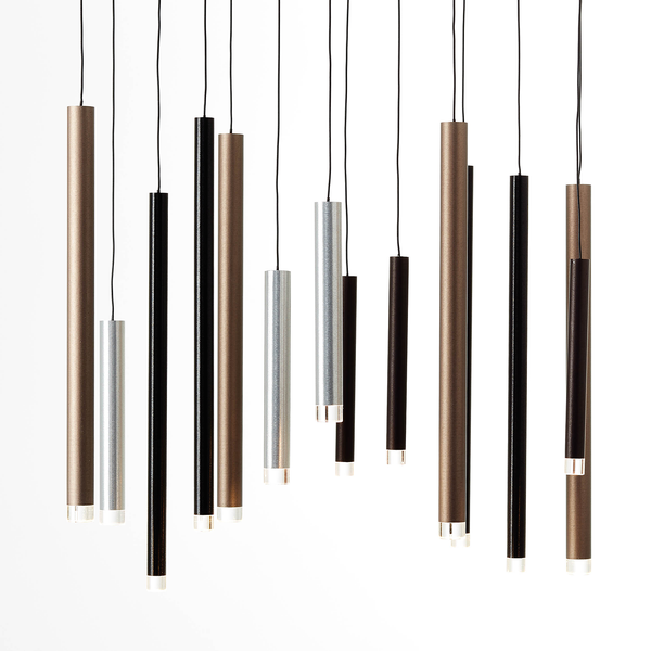 LED-Pendelleuchte Cembalo III - Acrylglas / Stahl - Flammenanzahl: 14