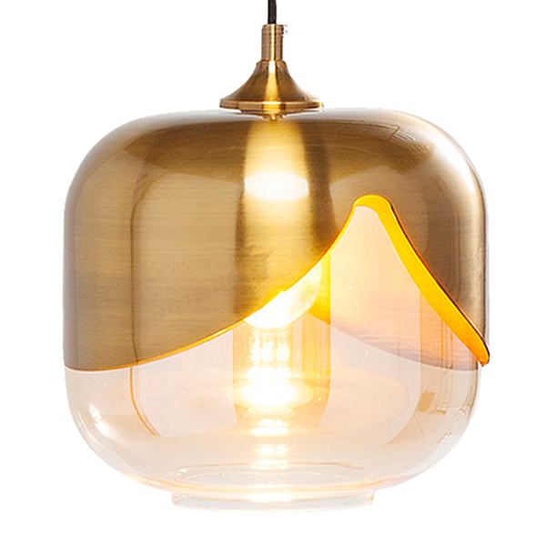 Pendelleuchte Golden Goblet - Glas / Stahl - 1-flammig