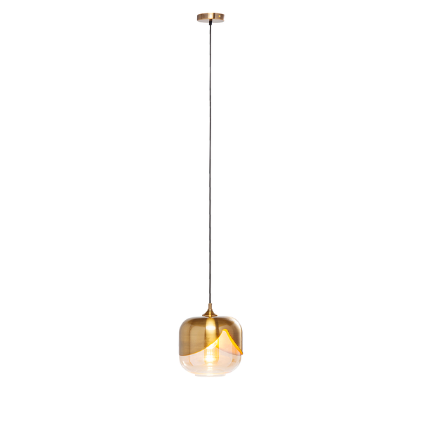 Pendelleuchte Golden Goblet - Glas / Stahl - 1-flammig