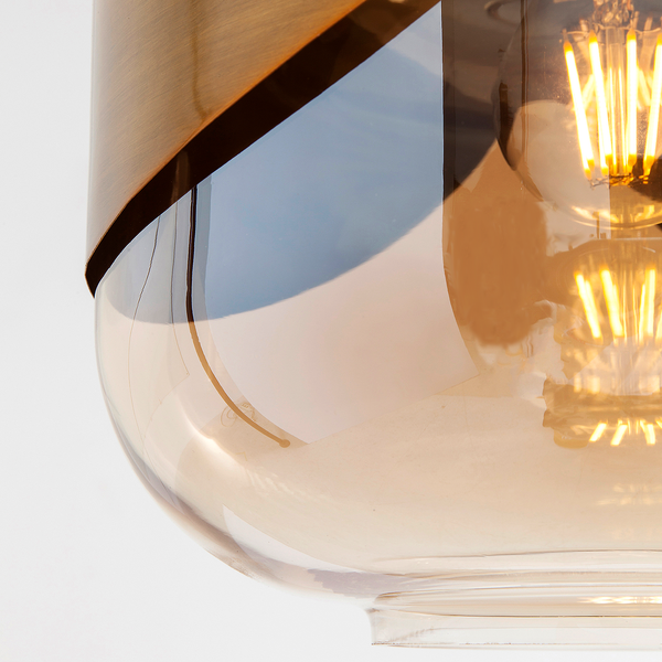 Pendelleuchte Golden Goblet - Glas / Stahl - 1-flammig