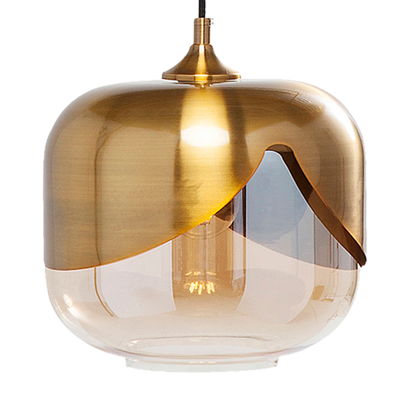 Pendelleuchte Golden Goblet - Glas / Stahl - 1-flammig