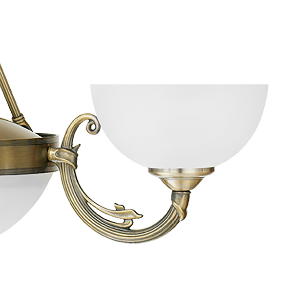 Kronleuchter Savoy - Glas / Stahl - Flammenanzahl: 3