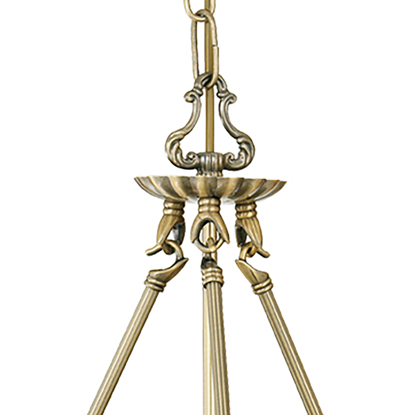 Kronleuchter Savoy - Glas / Stahl - Flammenanzahl: 3