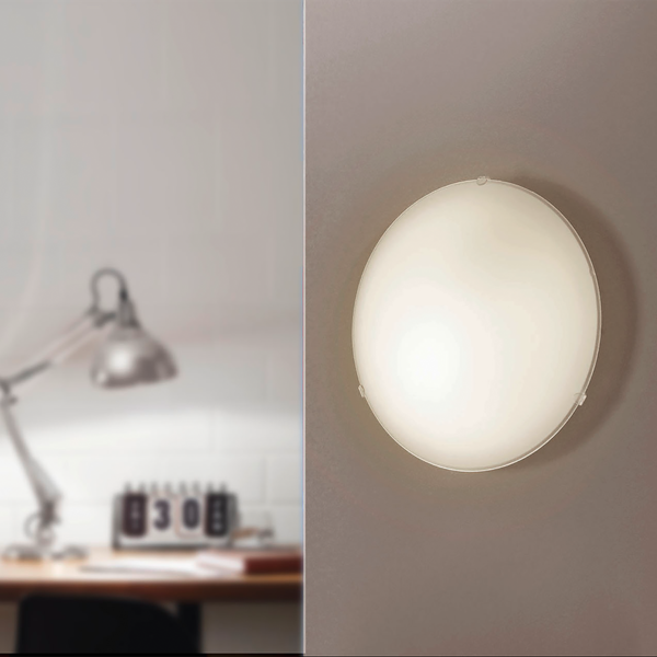 Deckenleuchte Mars III - Glas / Stahl - 1-flammig