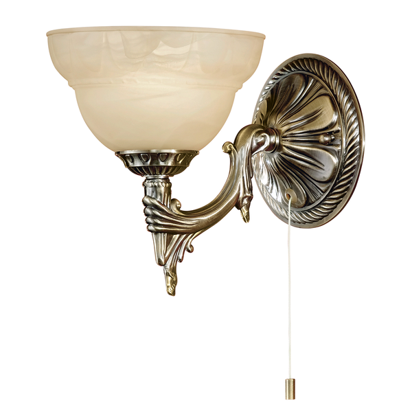 Wandleuchte Marbella - Glas / Stahl - 1-flammig