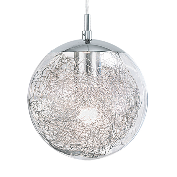 Pendelleuchte Luberio - Glas / Aluminium - 1-flammig