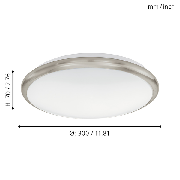 LED-Deckenleuchte Manilva - Acrylglas / Stahl - 1-flammig