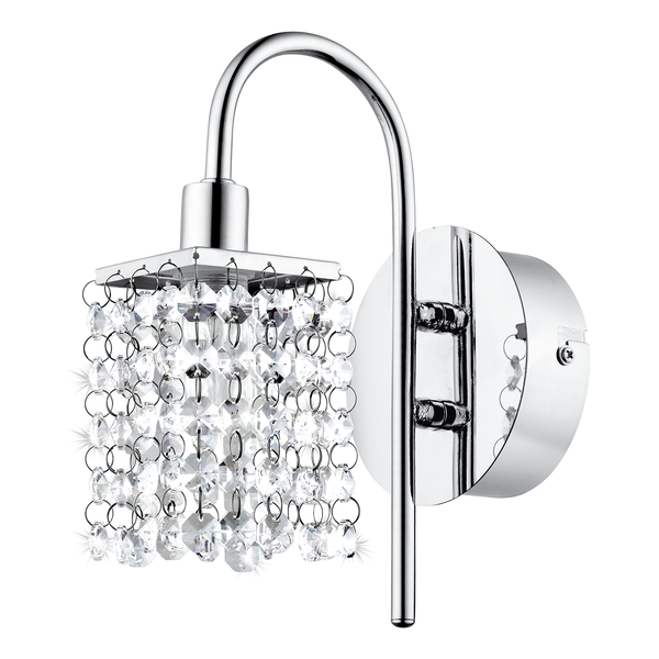 LED-Badleuchte Almonte II - Kristallglas / Stahl - 1-flammig