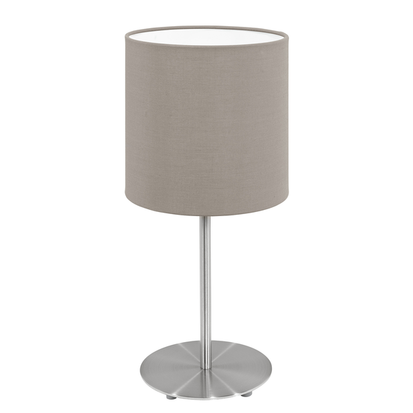 Tischleuchte Pasteri - Mischgewebe / Stahl - 1-flammig - Beige