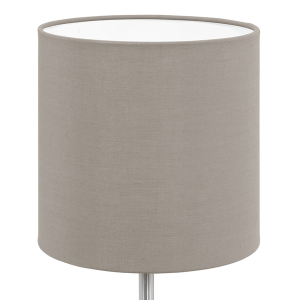 Tischleuchte Pasteri - Mischgewebe / Stahl - 1-flammig - Beige