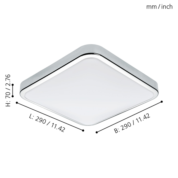 LED-Badleuchte Manilva - Acrylglas / Stahl - 1-flammig - Silber
