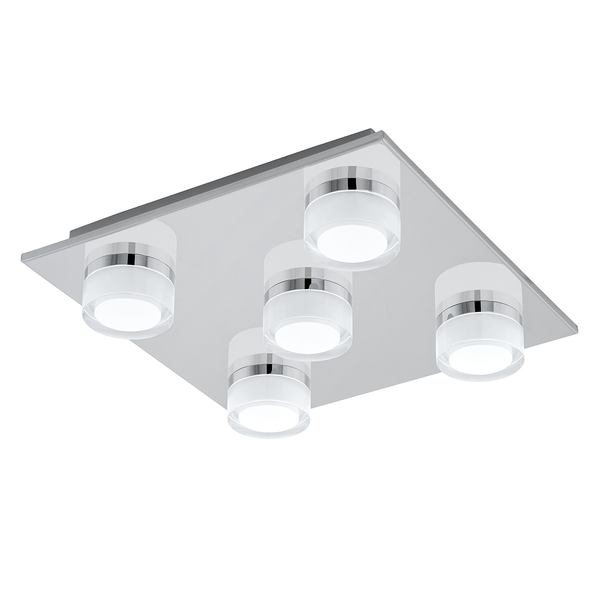 LED-Badleuchte Romendo III - Kunststoff / Stahl - 5-flammig