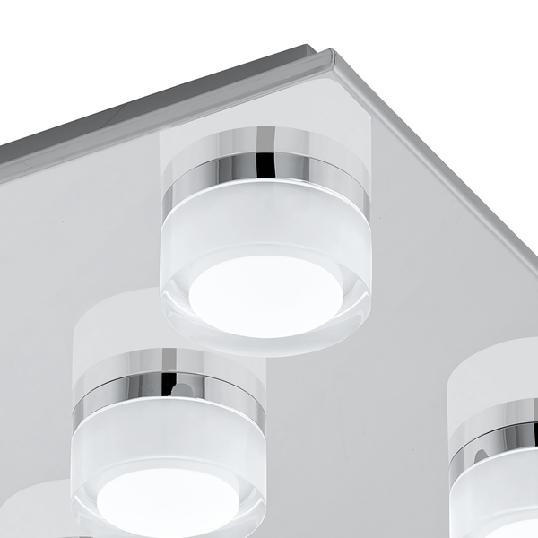 LED-Badleuchte Romendo III - Kunststoff / Stahl - 5-flammig