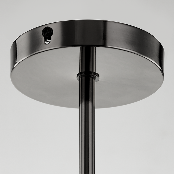 Deckenleuchte KJUL 3-flammig - Metall Grau glänzend / Rauchglas