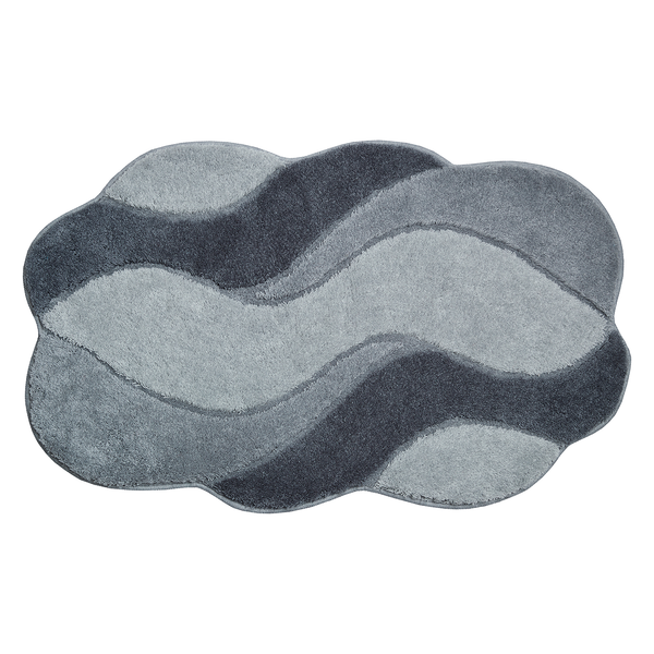Badematte Carmen - Webstoff - Grau - 70 x 120 cm