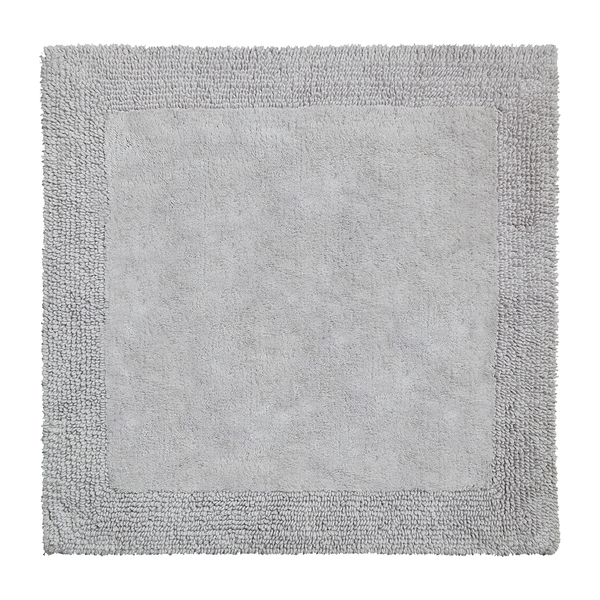 Badematte Luxor - Webstoff - Hellgrau - 60 x 60 cm