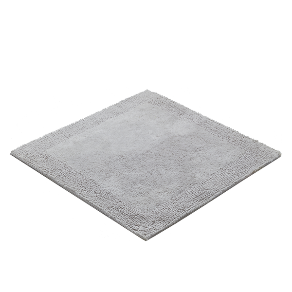 Badematte Luxor - Webstoff - Hellgrau - 60 x 60 cm