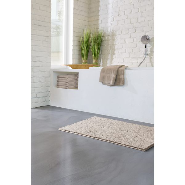 Badematte Marla - Webstoff - Beige - 60 x 90 cm