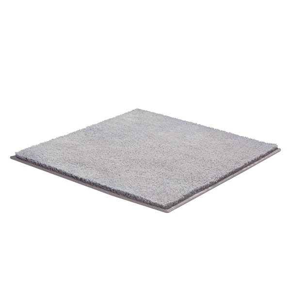 Badematte Marla - Webstoff - Hellgrau - 60 x 60 cm