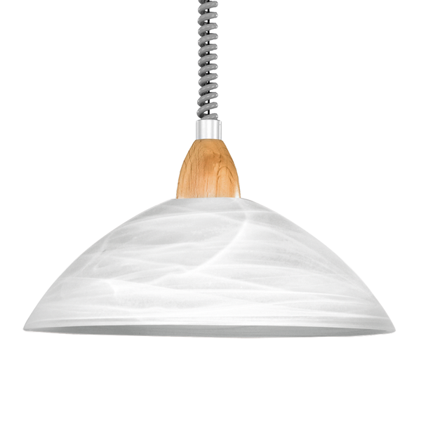 Pendelleuchte Lord - Kunststoff / Glas - 1 -flammig - Braun