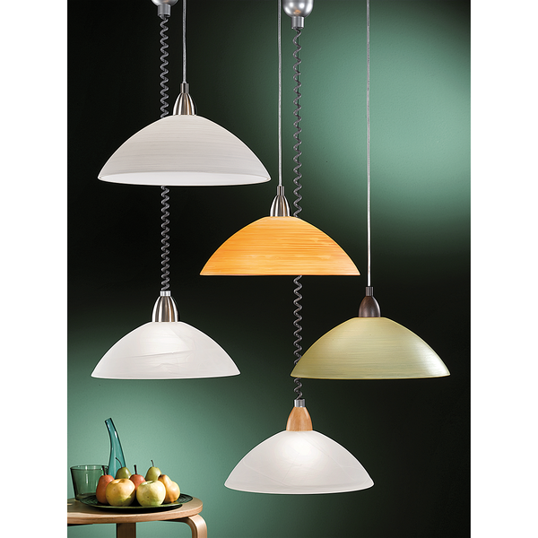 Pendelleuchte Lord - Kunststoff / Glas - 1 -flammig - Braun