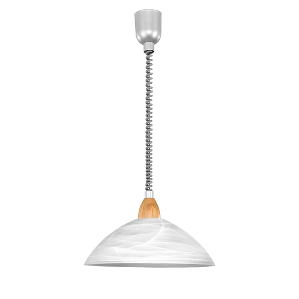Pendelleuchte Lord - Kunststoff / Glas - 1 -flammig - Braun